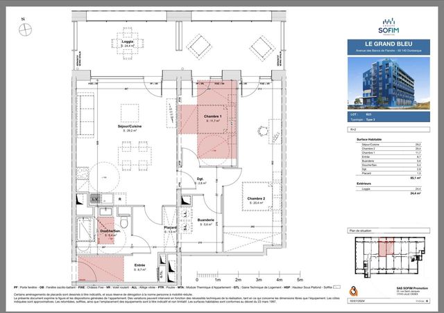 Appartement F3 à vendre - 3 pièces - 85.1 m2 - DUNKERQUE - 59 - NORD-PAS-DE-CALAIS - Century 21 Contact Immobilier